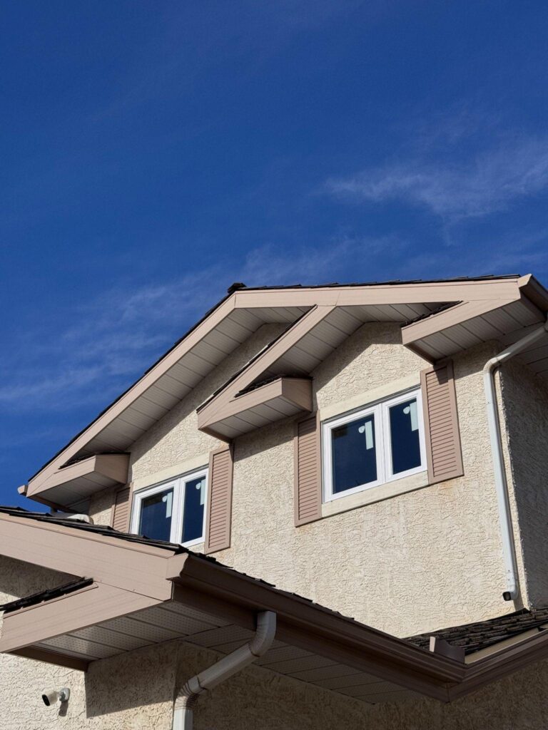 Modern vinyl replacement windows installed in an Edmonton home, built for Alberta's cold climate and energy efficiency.