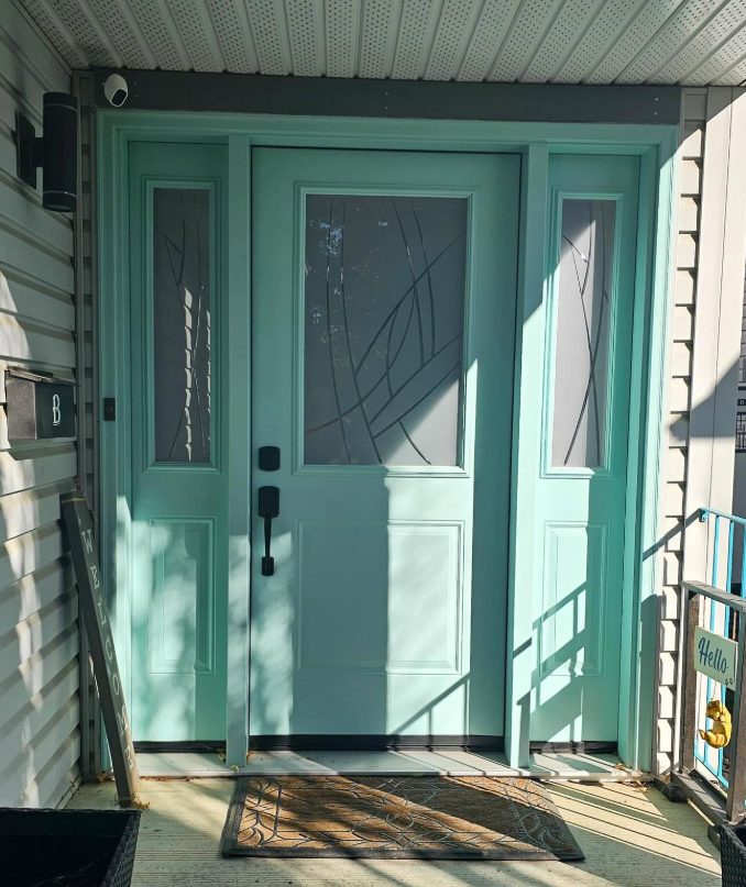 Exterior Doors in Airdrie, Alberta | Weather Pro Insulated exterior entry door on an Airdrie, Alberta home