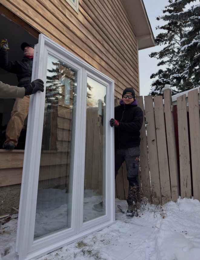 Window Installation in High River | Weather Pro Weather Pro technician installing a replacement window in High River