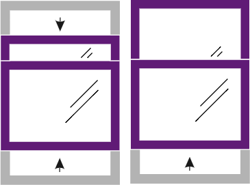 Double- and single-hung windows diagram