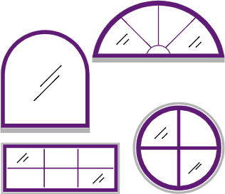 Specialty-shape windows diagram