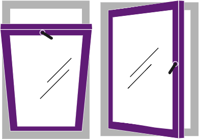Tilt-and-turn windows diagram